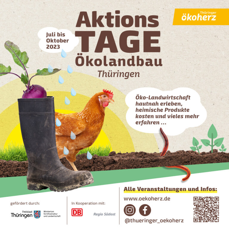 Plakat zu den Aktionstagen Ökolandbau Thüringen